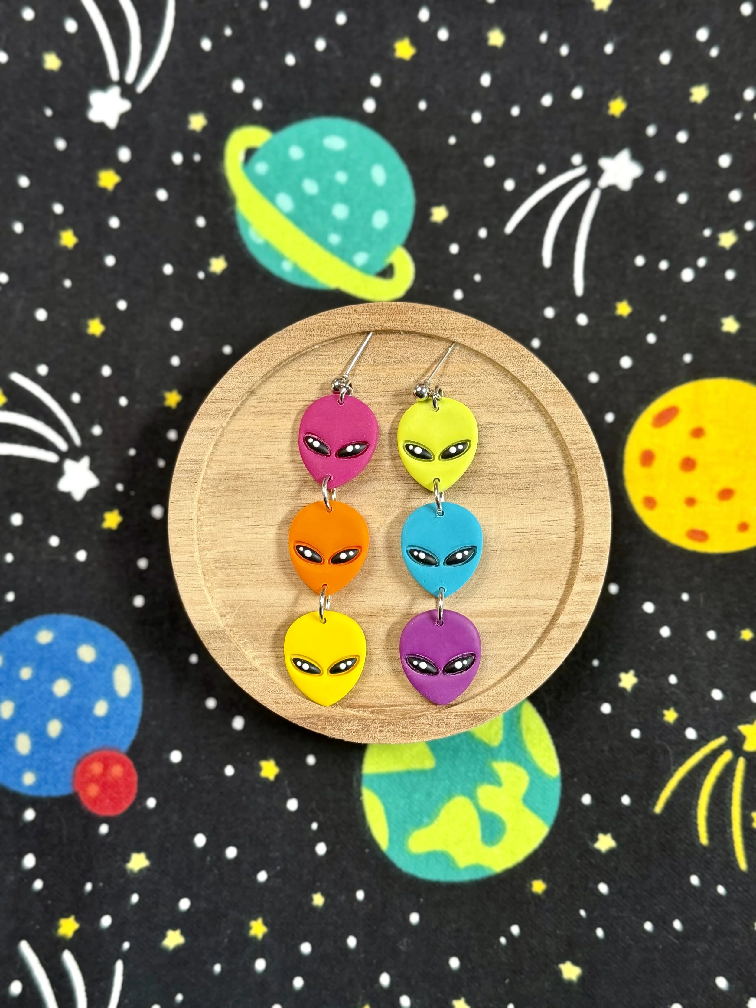 Rainbow Alien Dangles - Large
