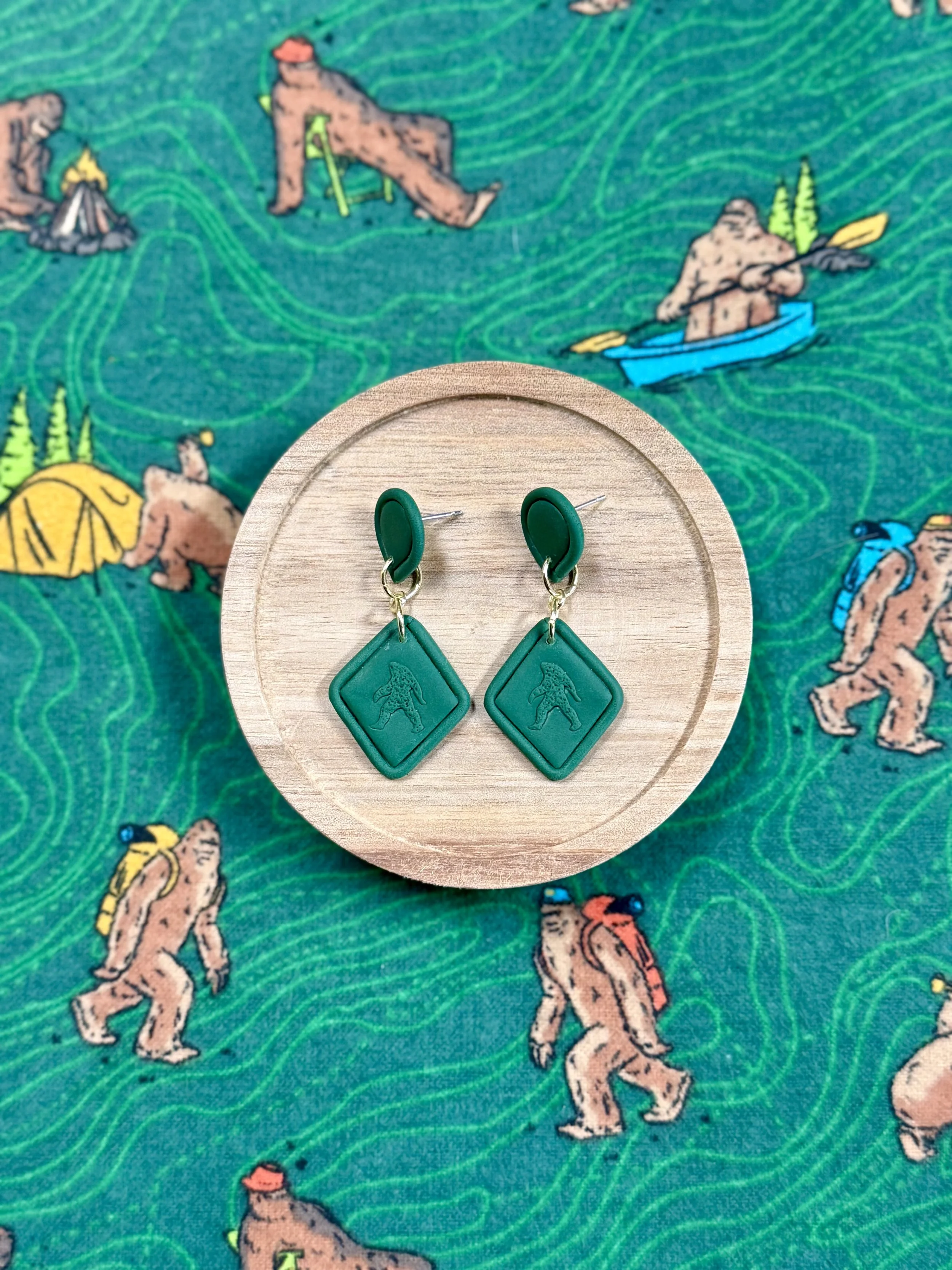 Sasquatch Silhouette Dangles