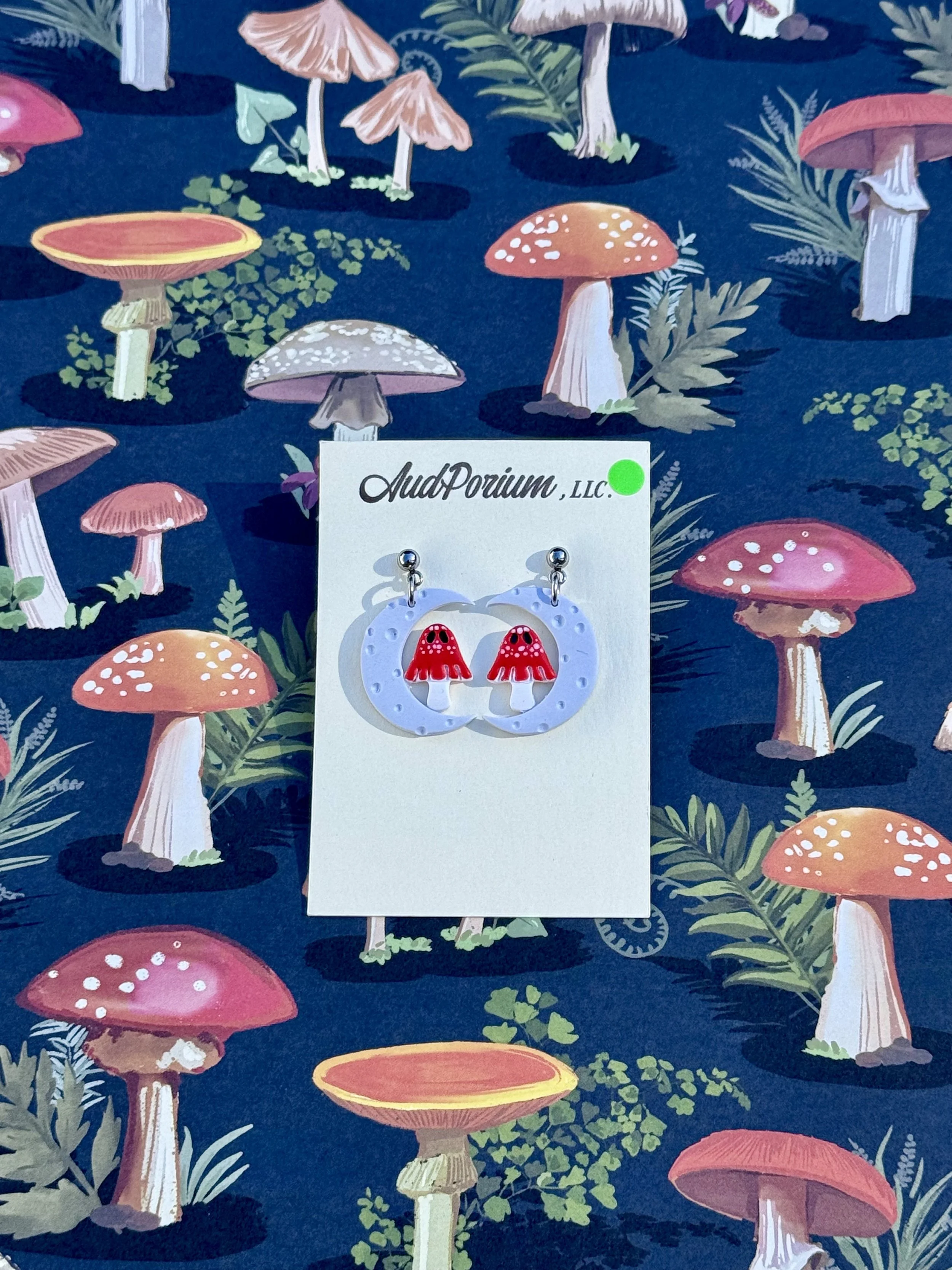 Ghost Shroom Moon Dangles
