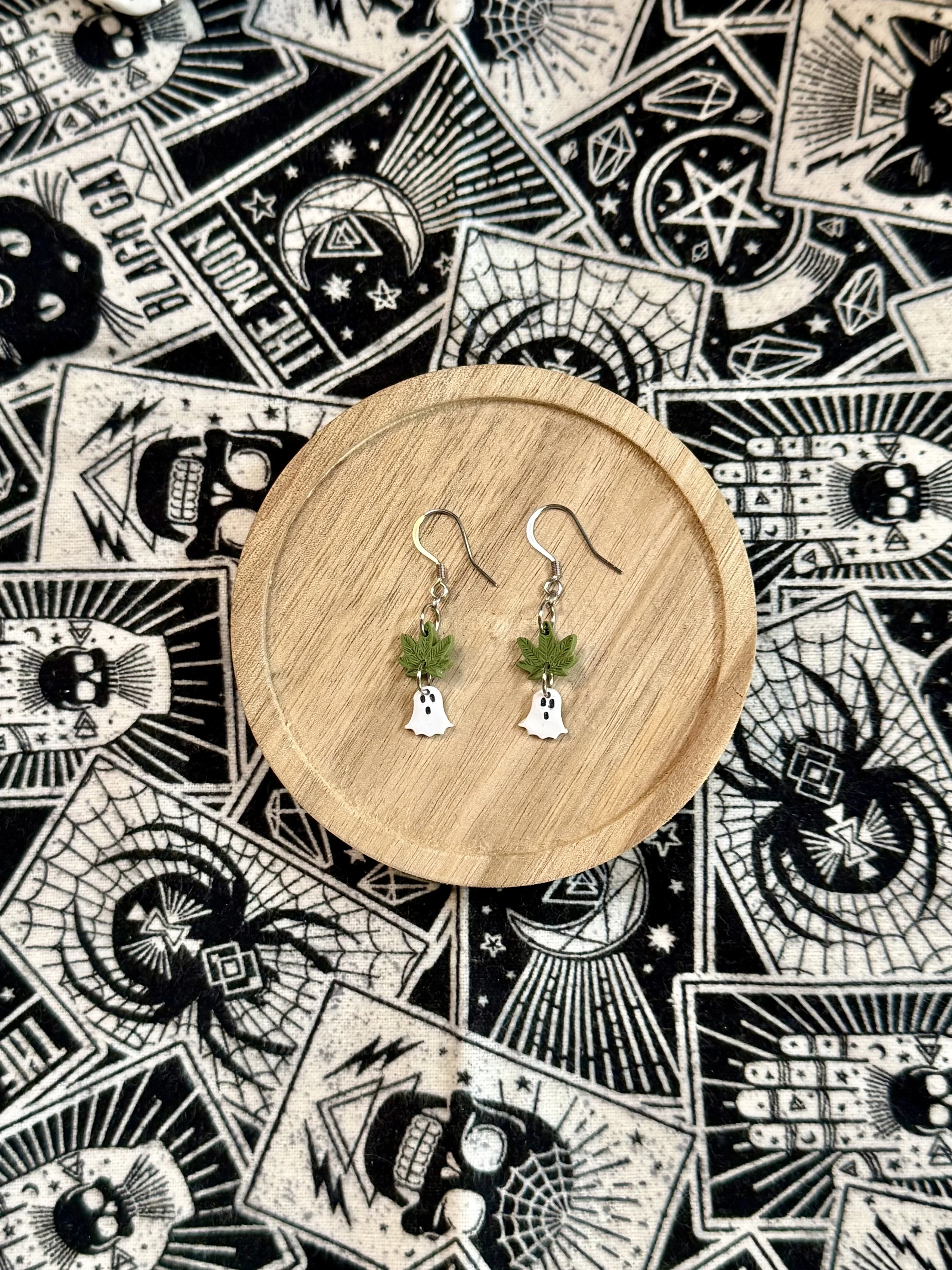 Weed Leaf & Ghost Dangles