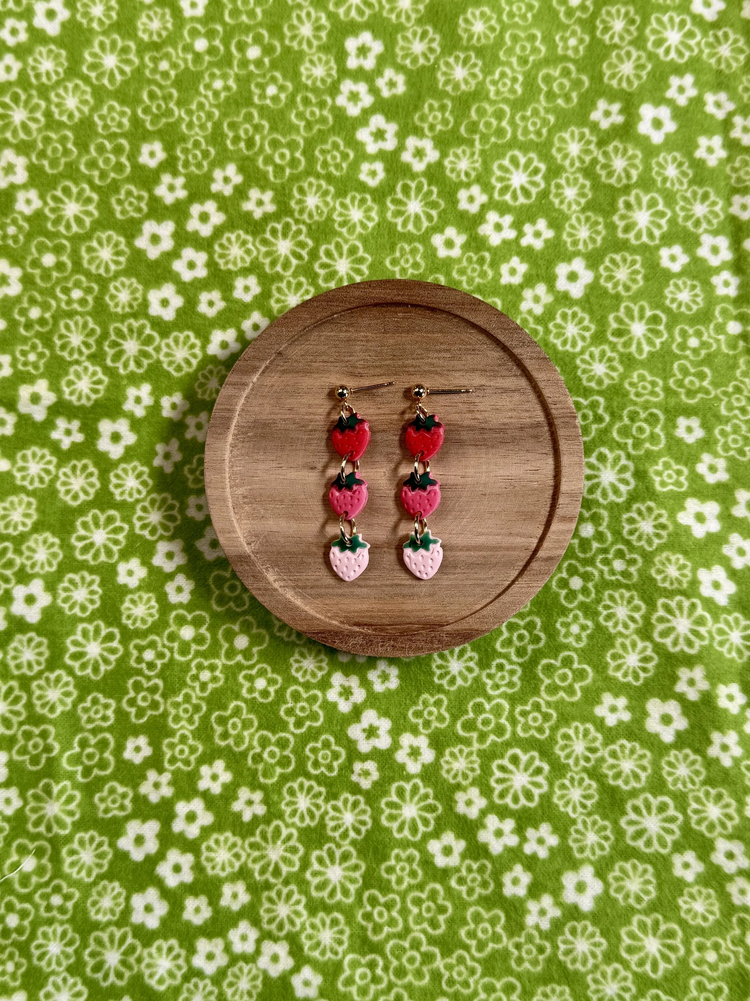 Strawberry Ombre Dangles