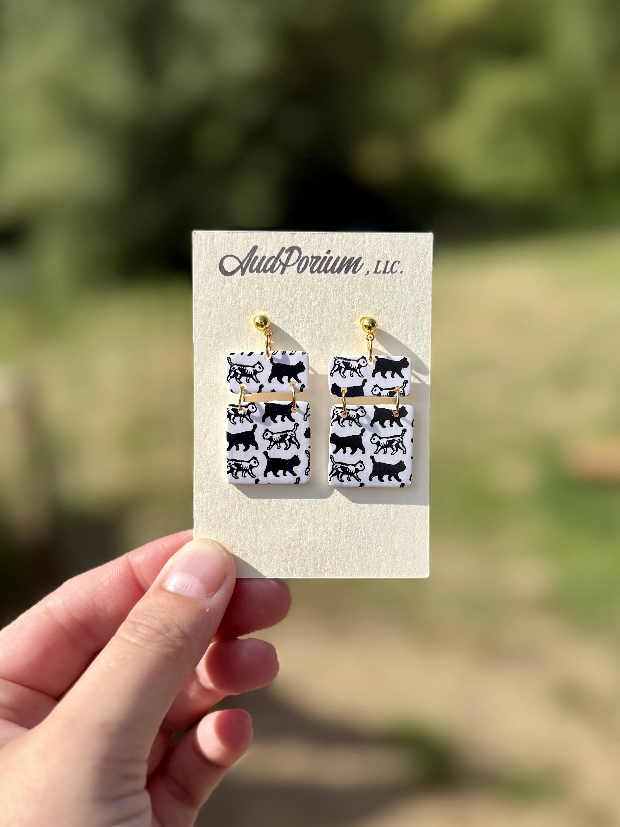Cat Skeleton Dangles