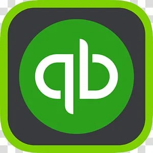 QuickBooks logo with green and black background and white lowercase 'qb' letters.