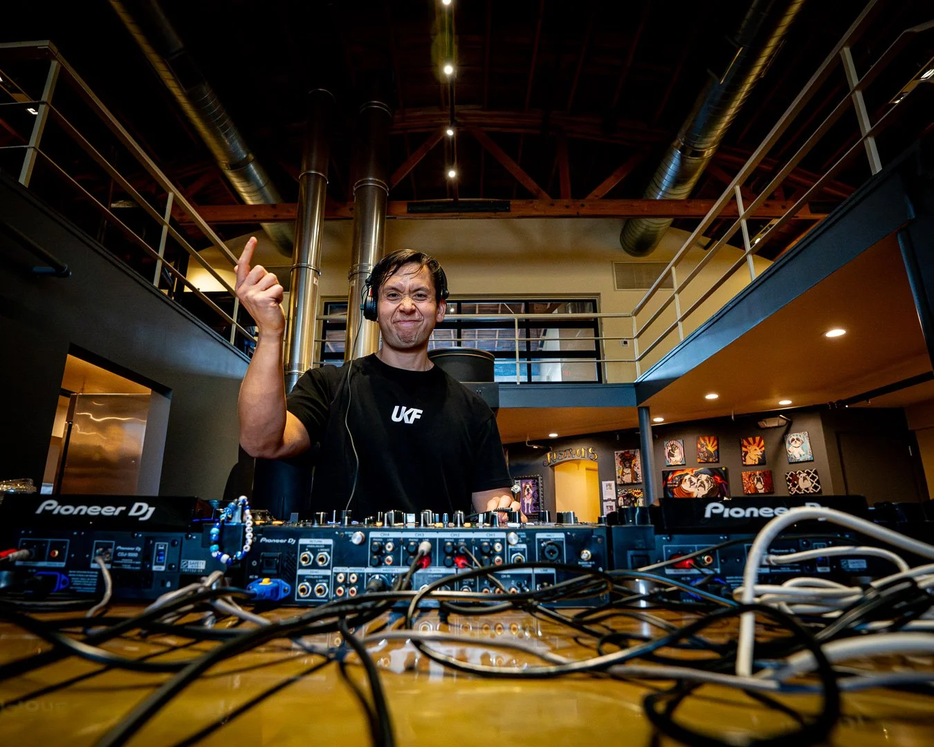 Dj behind the decks