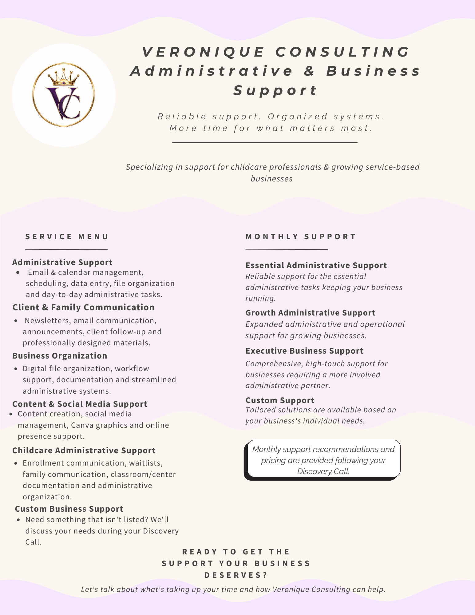 Veronique Consulting Admin & Business Support Menu.png