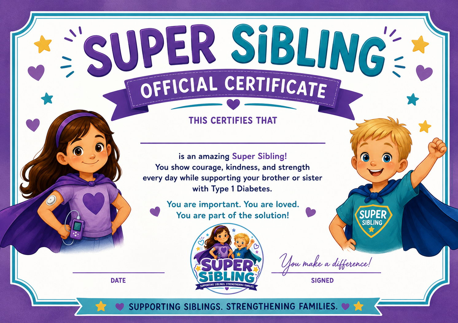 Super Sibling Official Certificate