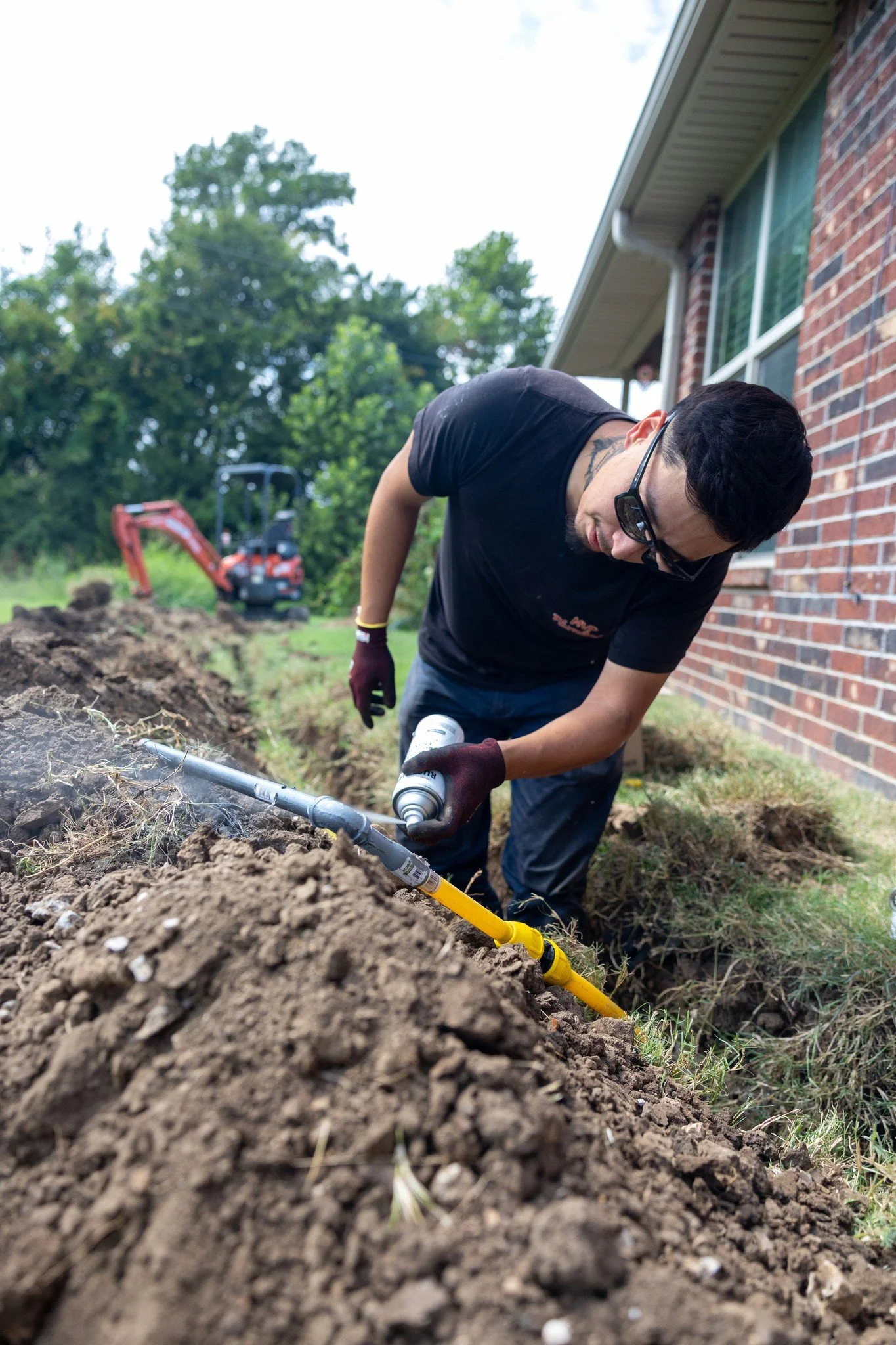 Ever wonder why we spray paint metal gas pipes before they go into the ground?

The coating acts as a protective barrier between the steel and the soil, helping reduce corrosion that can develop over time. It's one of those small details that can mak