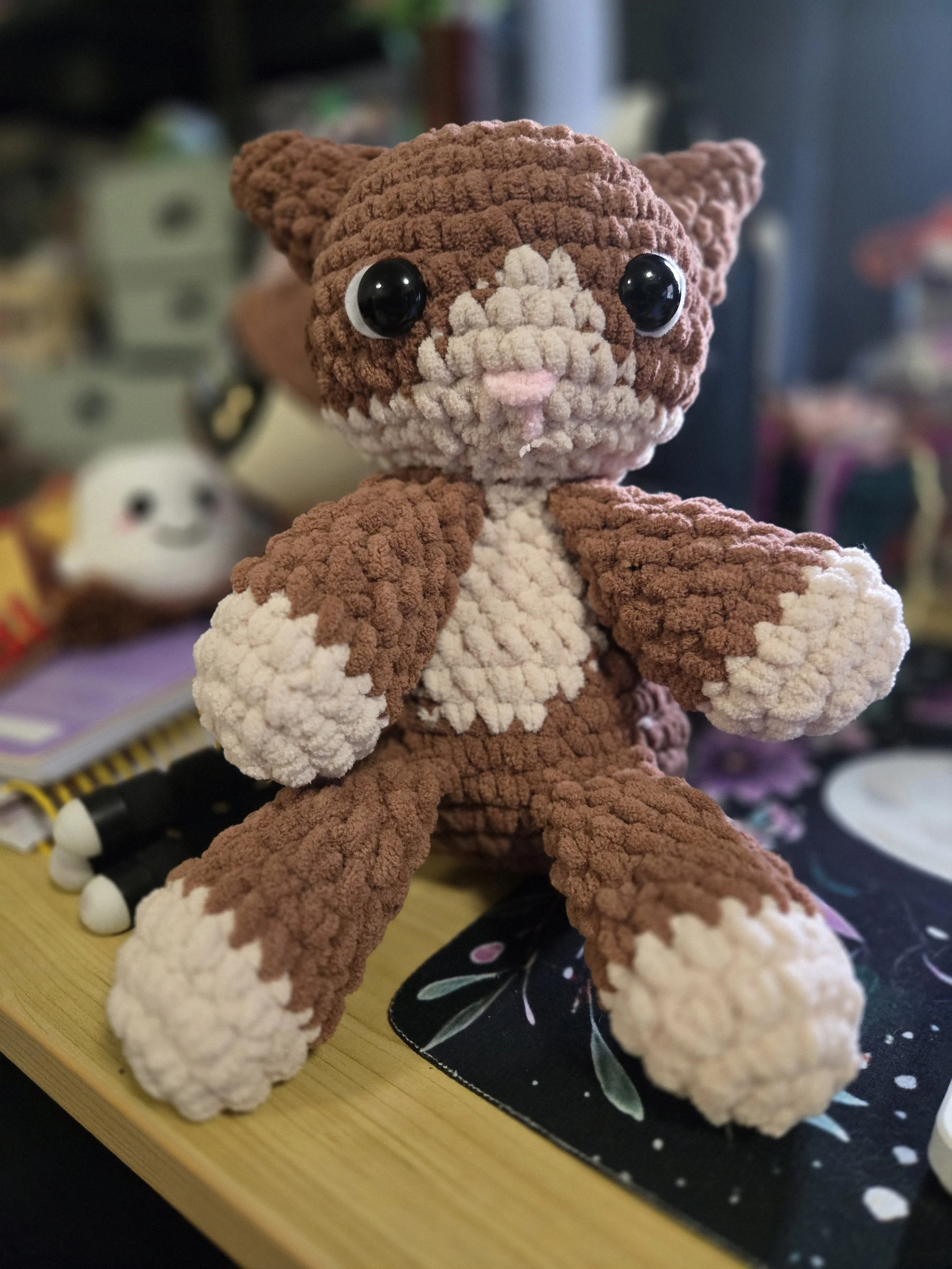 Homemade Crochet Cuddle Cat