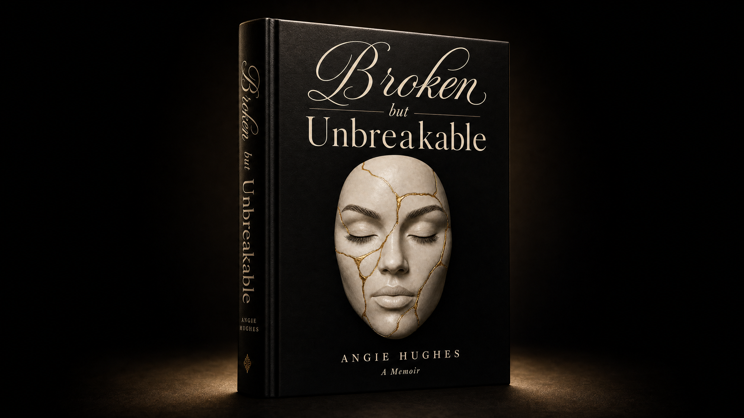 Cover of Broken But Unbreakable, a memoir by Angie Hughes