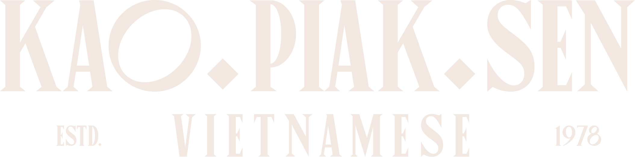 The logo of the Kao Piak Sen Vietnamese restaurant in Bangkok.