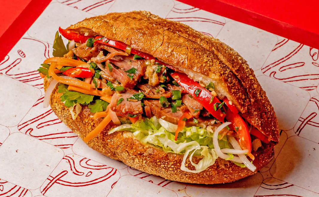 One of the Vietnamese Banh Mi menus can be available at Mi by Kao Piak Sen Bangkok delivery service