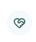 Icon of a heart with a leaf, symbolizing health or wellness