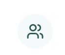 Icon of a person with a medium-length hairstyle and a briefcase
