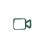 Computer monitor with a play button icon