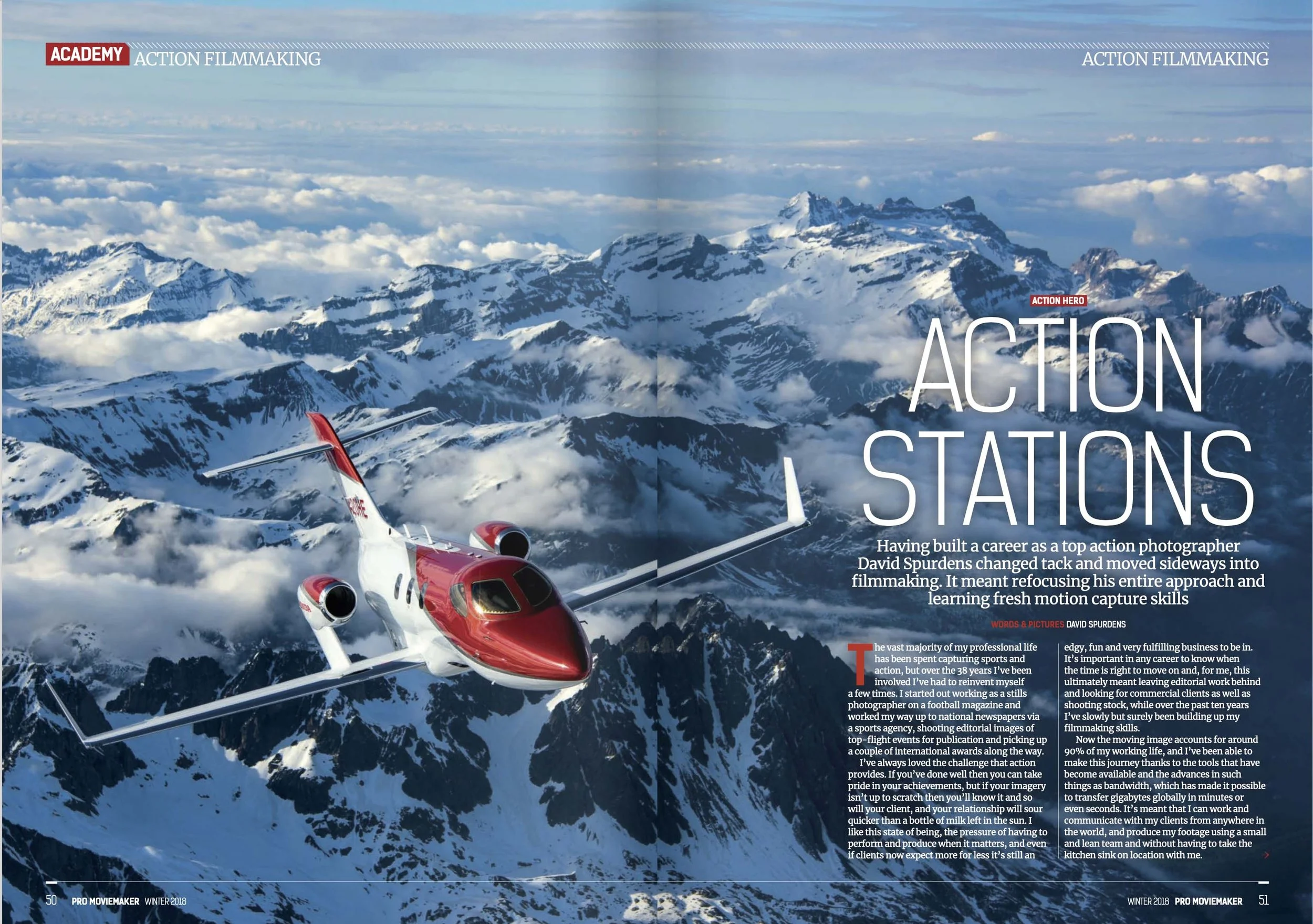 An article in Pro Movie Maker magazine about David Spurdens of RAPT TV production studio.