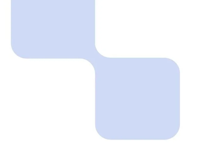 Abstract design with two overlapping light blue rounded rectangles on a white background. Paylio brand mark