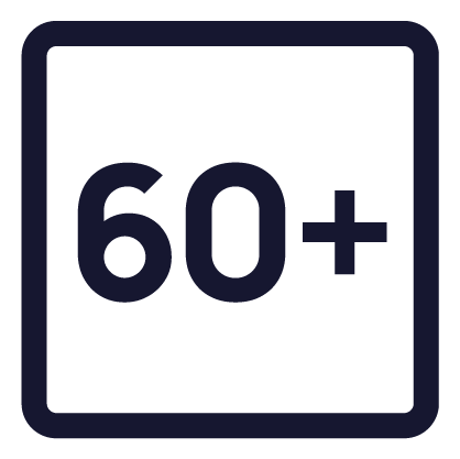 Icon indicating over 60 trades listed in Paylio