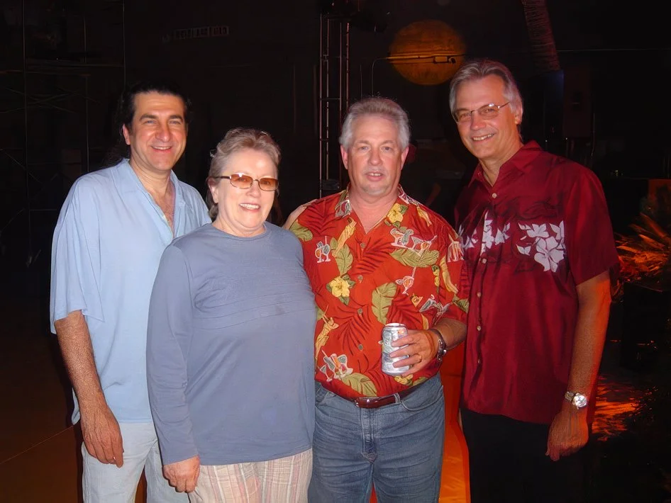 The heavies of the great Universal Studios sounds (Blu Wave), pic used with permission:
Robb Navrides, Carol Kaye, Doc Goldstein, and Bob McNabb - why the movies and TV shows sound so good!