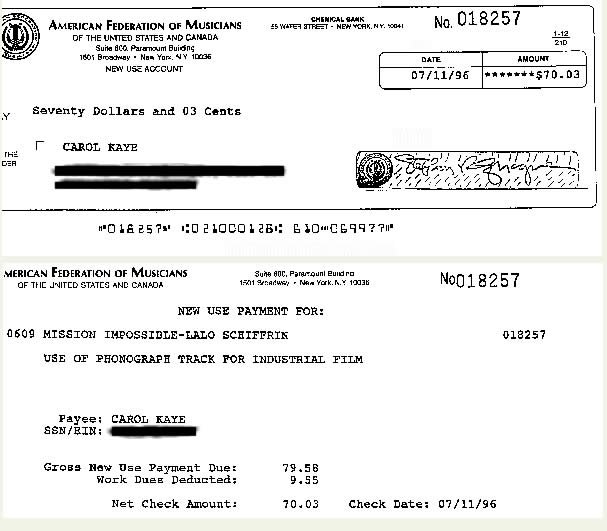 "Mission Impossible"
re-use payment