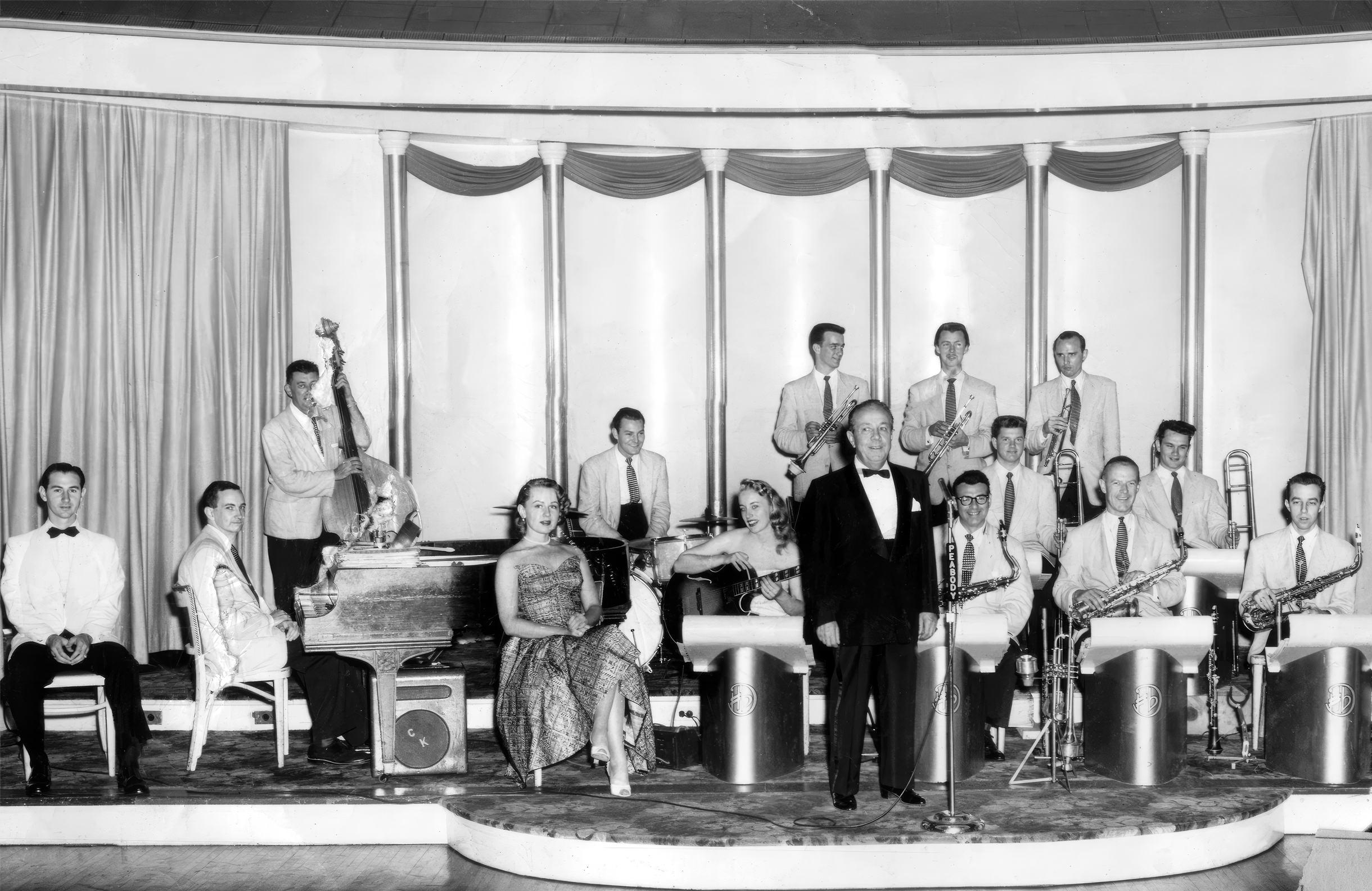 Henry Busse Orchestra 1954
Husband Al Kaye on string bass, Chiz Harris on drums