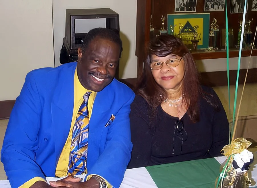 "Arthur Wright and his lovely wife Marlene 2002. Arthur was 1st L.A. Motown recording elec. bassist, well-liked fine bassist/guitarist/arranger LA studios 1950s-1980s."