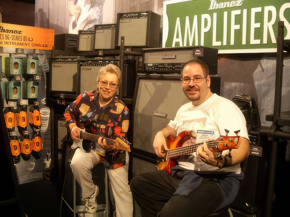 Marco Panascia and Carol
2005 NAMM, Ibanez Booth