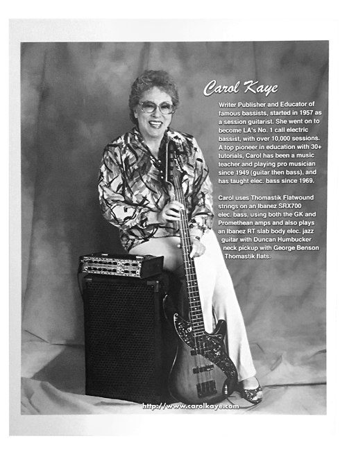 Carol Kaye Autographed Photo
