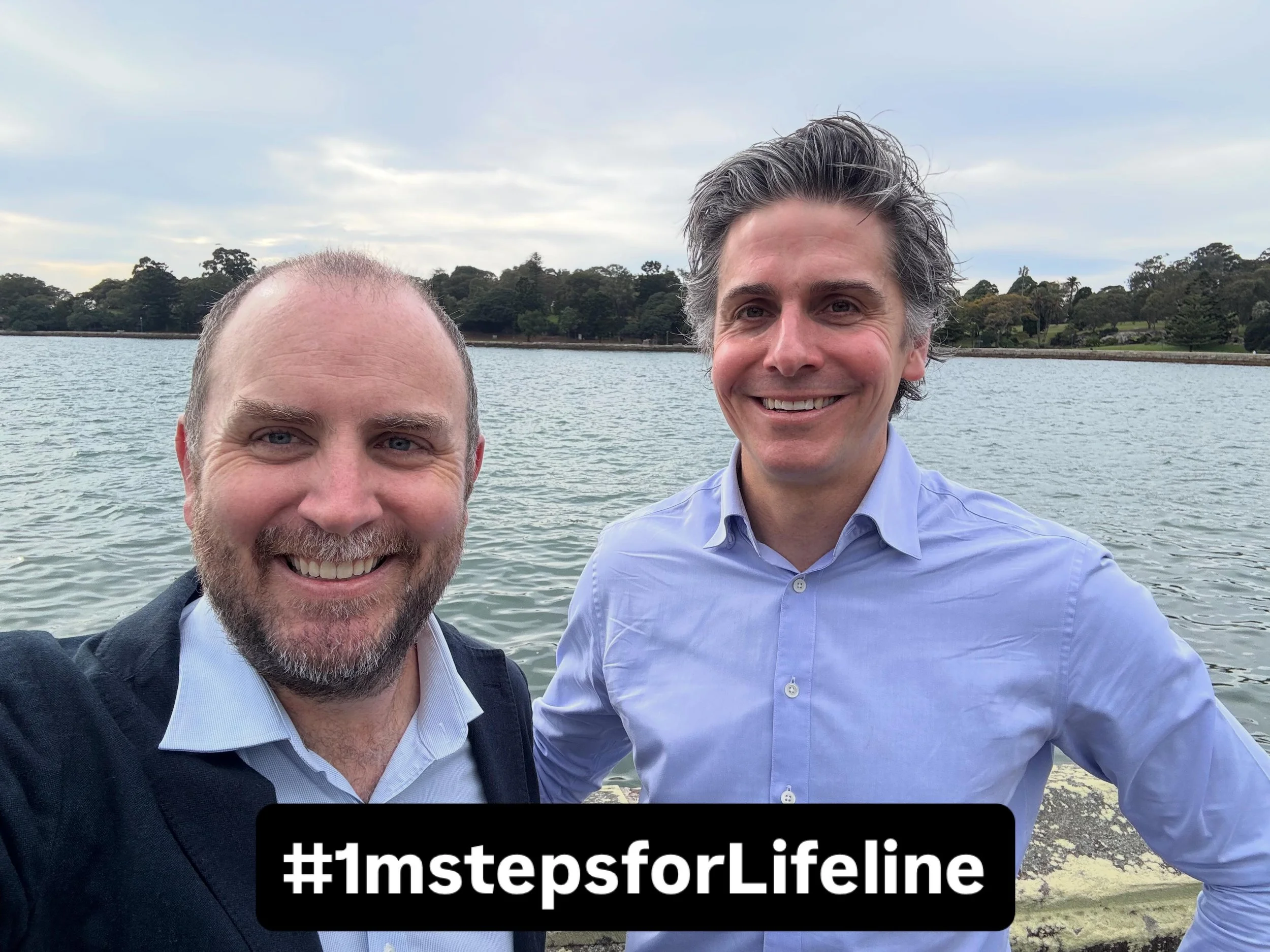 What a wonderful way to start the day yesterday! I had the pleasure of walking with @lifelineaustralia Board Chair, Steve Moylan on my way to #1mstepsforLifeline. We chatted about the challenges and opportunities facing our communities and our #lifel