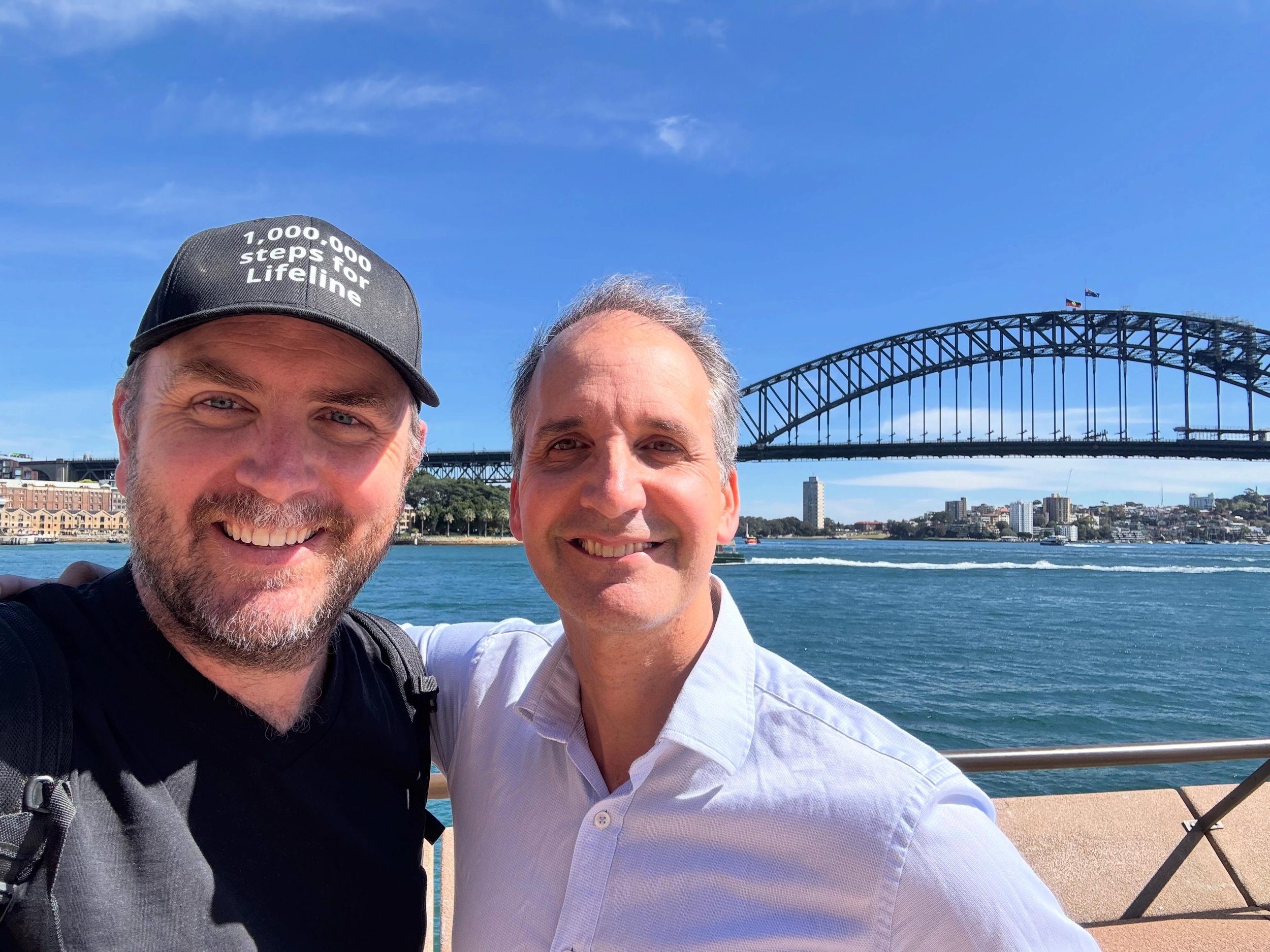 Lovely to start this morning, (my penultimate on the #1mstepsforLifeline), with a walk with my good friend and former colleague Ben Fletcher

I am now ~25,000 steps from the end, after 800 odd kilometres across the last 40 days. 

All donations help 