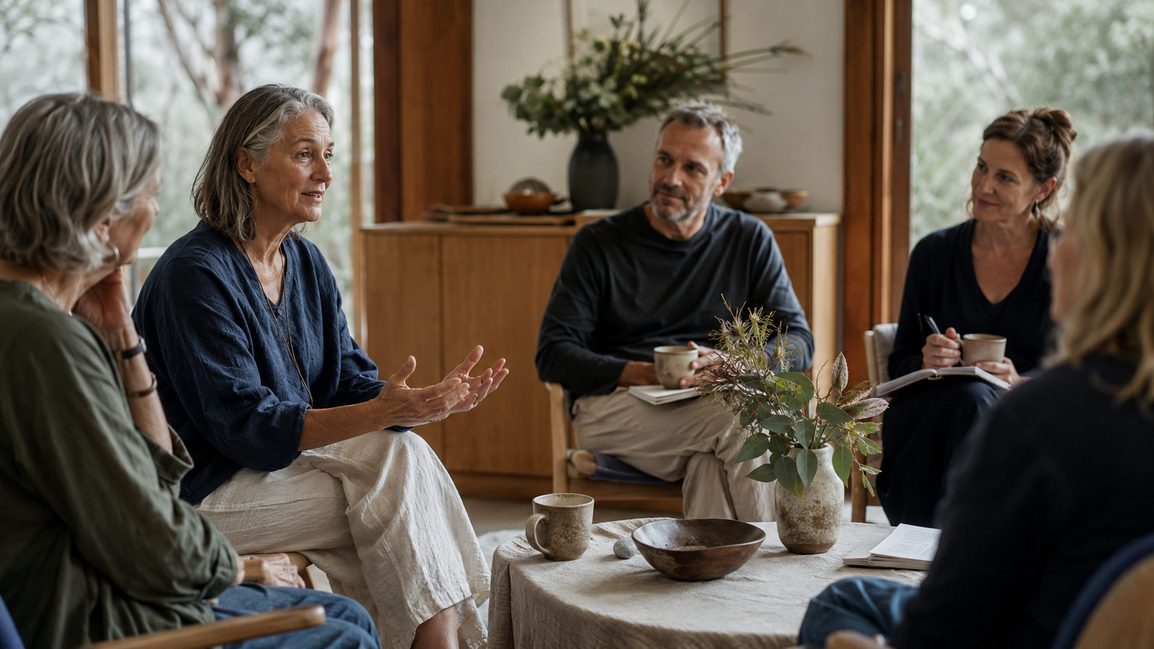 A group taking part in end-of-life care training.