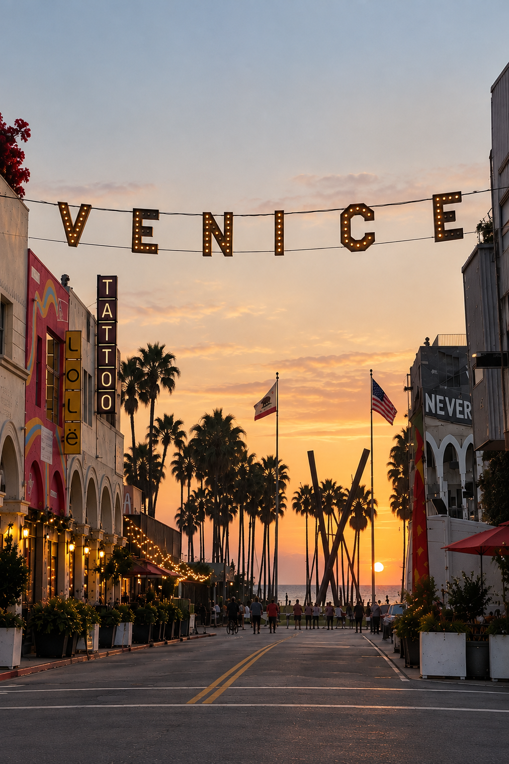 RMNG Venice Beach California sunset street view brand activation backdrop
