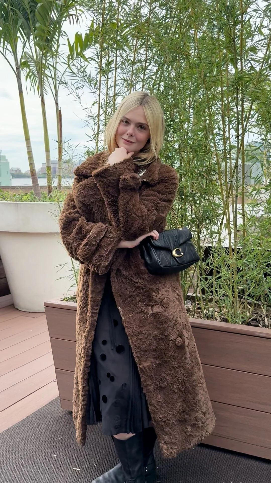 Elle Fanning Coach Holiday Postcard