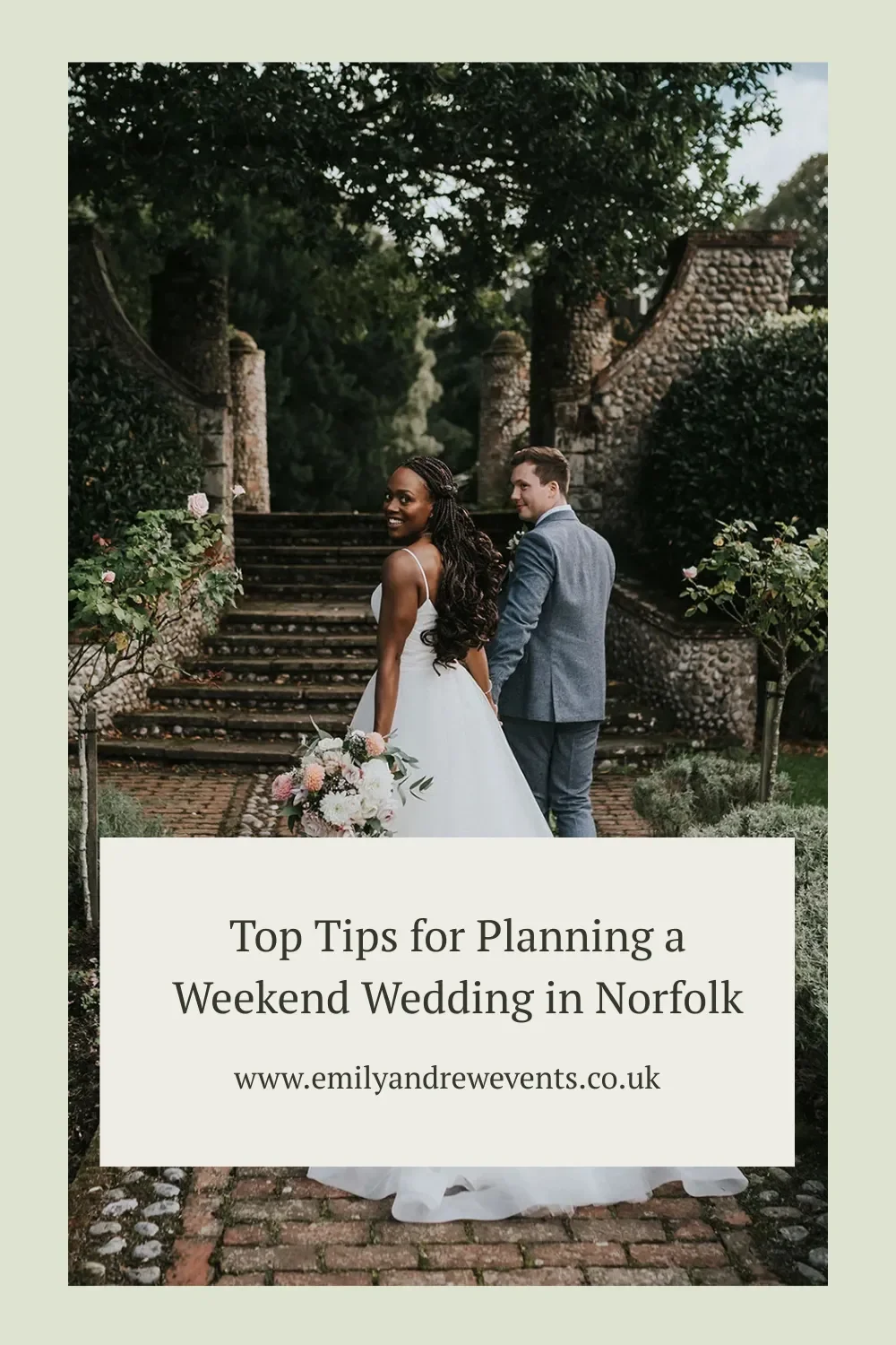 A wedding couple at Voewood in North Norfolk