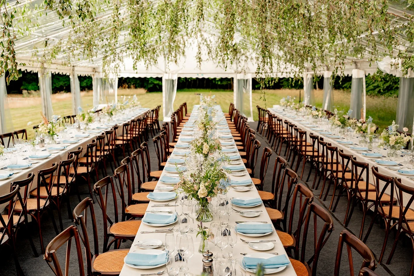 Hanging Floral Installations in Your Marquee