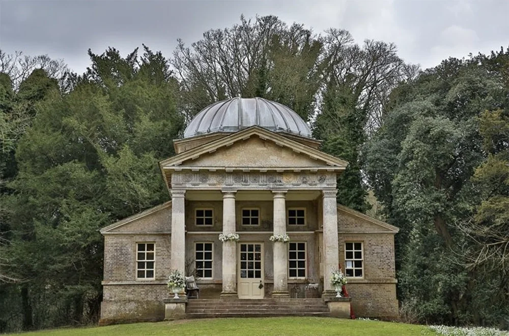 The Temple wedding venue at Holkham in North Norfolk