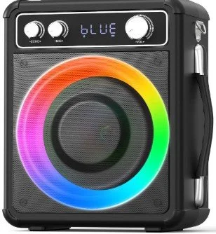 VOSOCO Karaoke Machine, Bluetooth Speaker with 2 Wireless Mics for Adults