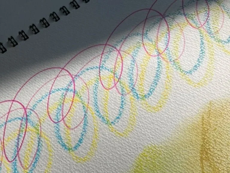 Oil pastel artwork example scribble