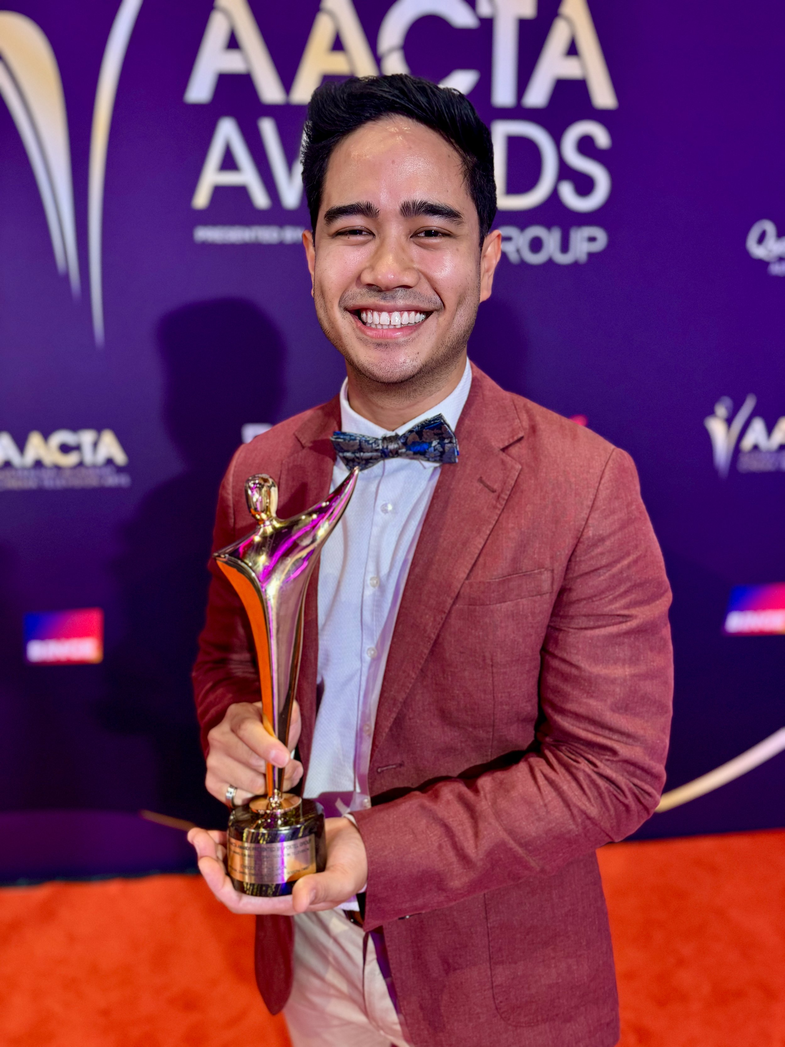Daniel O'Brien receives the AACTA Award for Best Original Score in Television 2025, for Bluey: The Sign.
