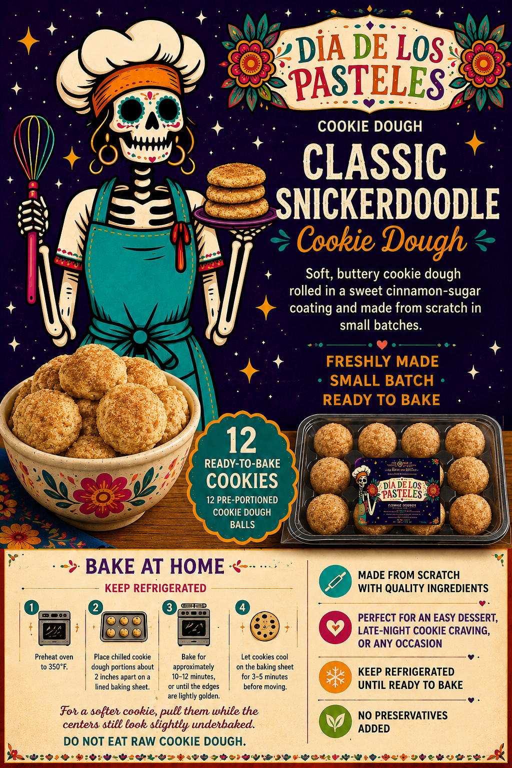 Classic Snickerdoodle Cookie Dough