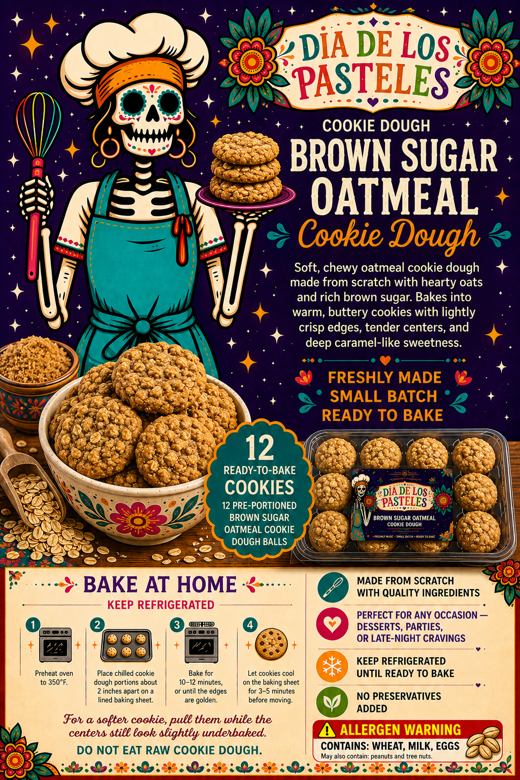 Brown Sugar Oatmeal Cookie Dough