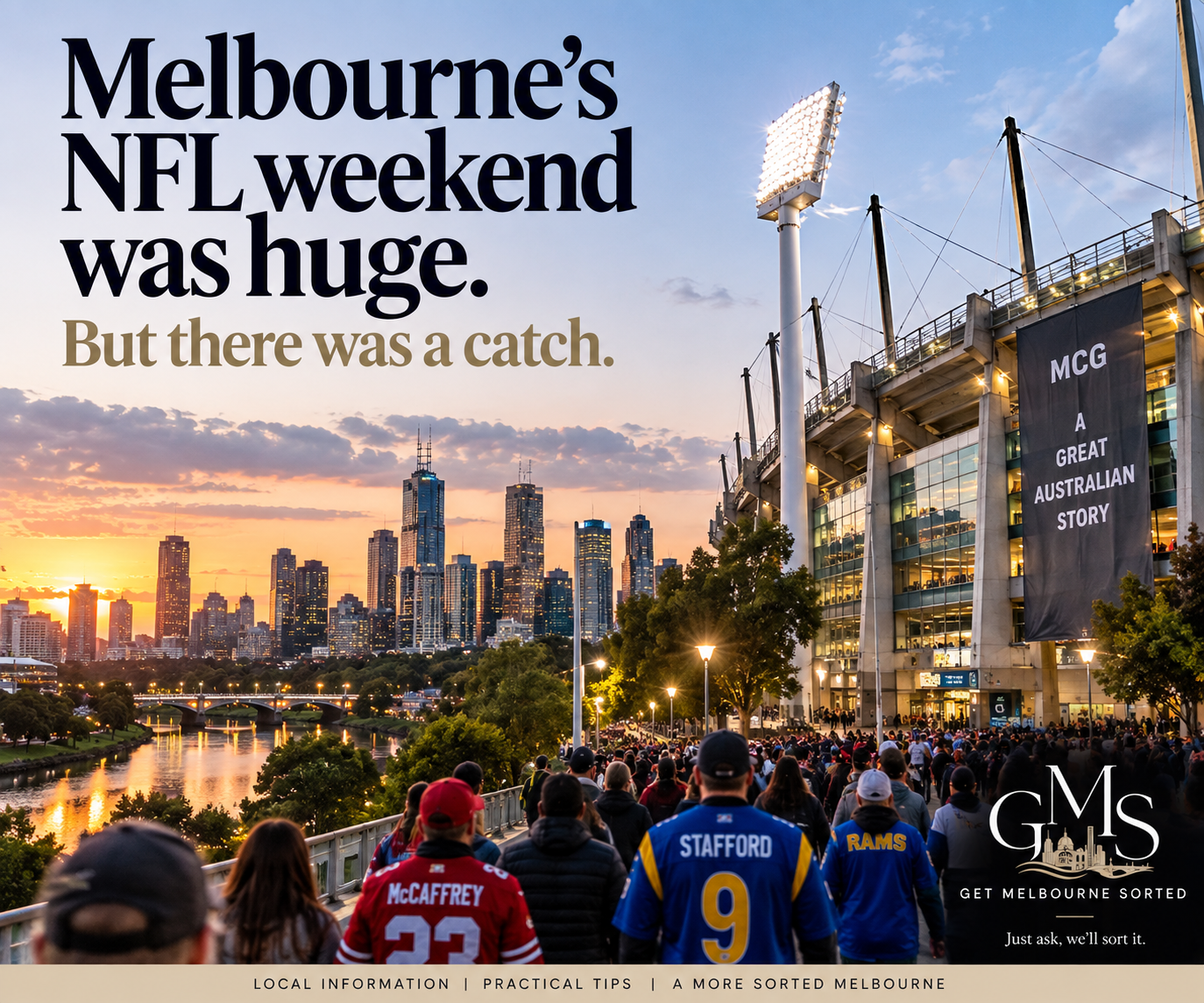Melbourne’s NFL weekend was huge. But there was a catch.          