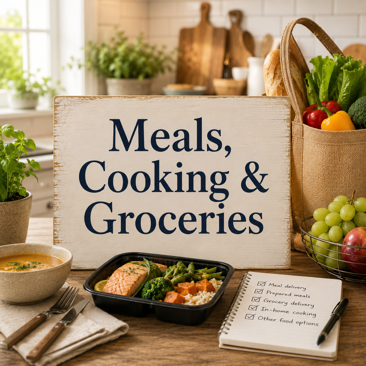 Get Melbourne Sorted cooking, grocery and shopping support, helping Melburnians find meal delivery, prepared meals, grocery delivery, in-home cooking services and other practical food and shopping options.