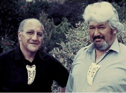 Sir Tīpene O’Regan (left) and Bill Solomon
