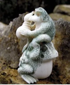 Japanese netsuke carving of Kappa
