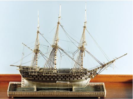 Model of the ship St George, carved in ‘Dieppe ivory’, Nelson Provincial Museum
