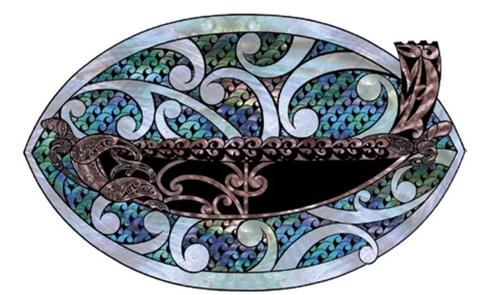 Illustration of the waka Te Awatea