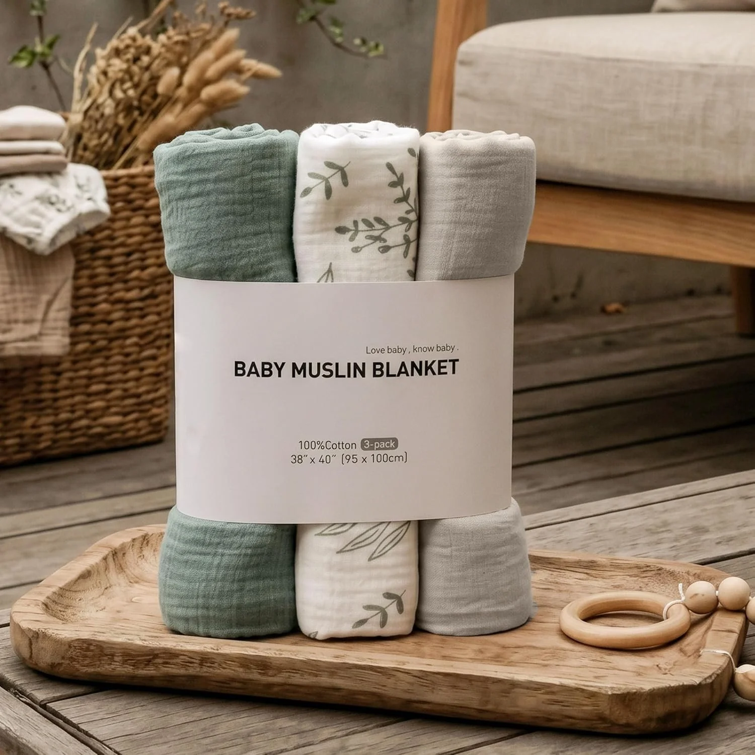 Lyrichom - Muslin Swaddle blankets for Newborns