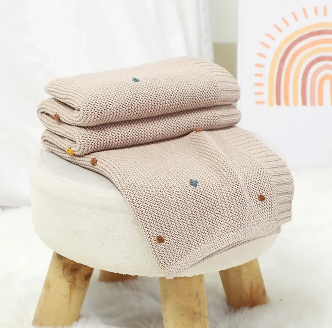 Nappy Bag Store - Bowie Knitted Baby Blanket
