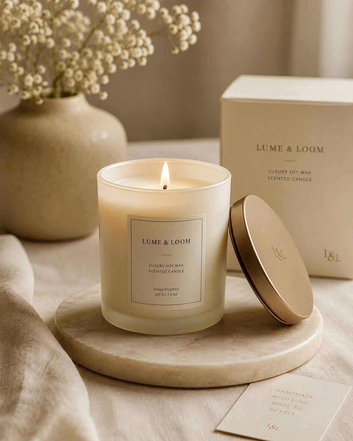 Lume & Loom Luxury Soy Wax Scented Candle