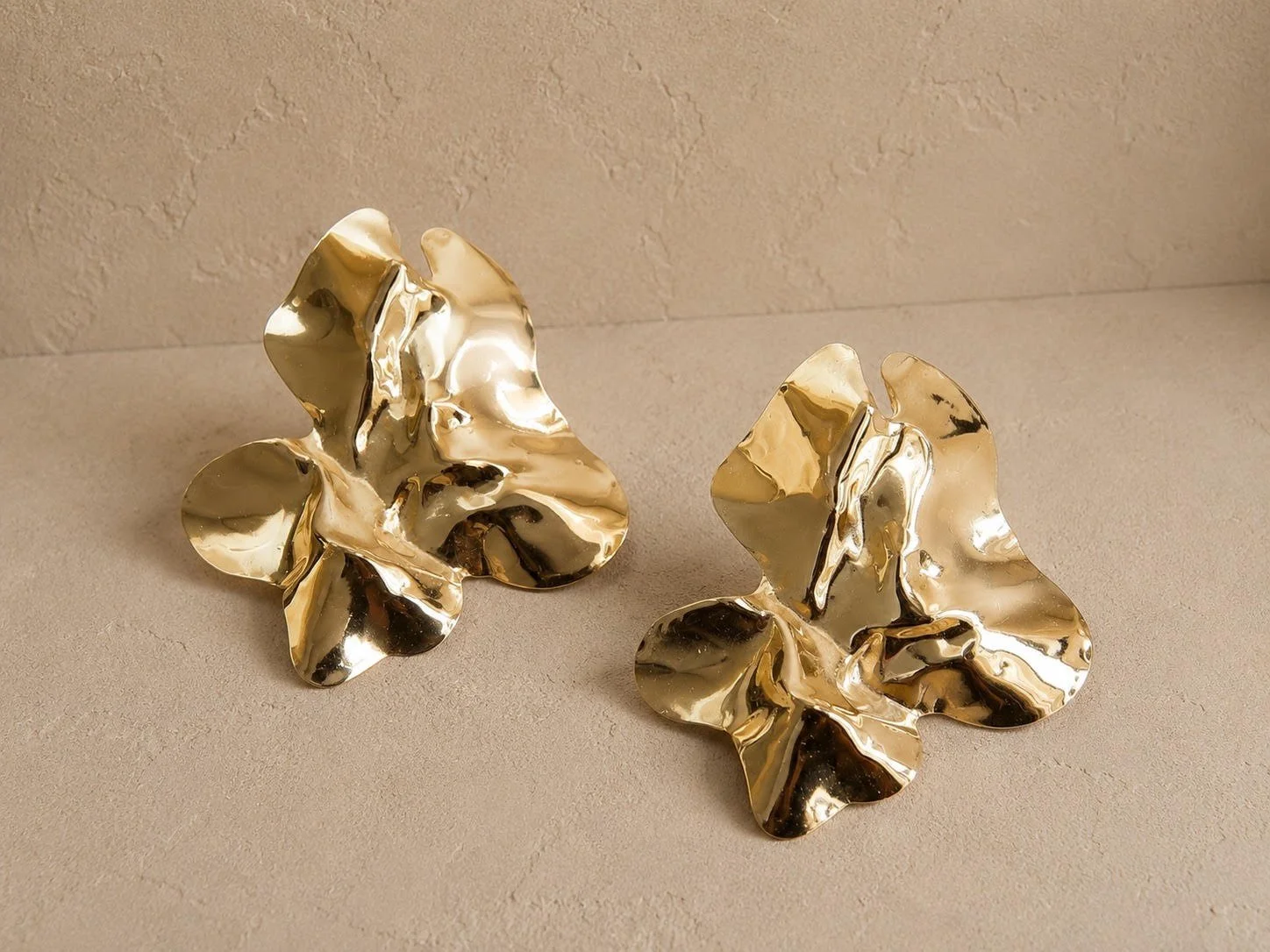 Sculptural Gold Earrings